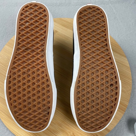 Vans Authentic Black Canvas Low Top Sneakers Shoes Men 7 Women 8.5 - Picture 8 of 11